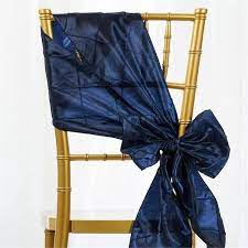 navy blue pintuck chair sash efavormart navy blue wedding decorations chair sashes blue wedding decorations