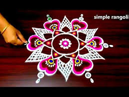 How To Draw Kolam Step By Step For Beginners Simple Rangoli Muggulu Designs With 7x4 Dots Rangoli Kolam Designs Colorful Rangoli Designs Rangoli Designs