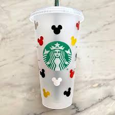 Classic Mickey Printed Starbucks Cup Starbucks Diy Starbucks Cups Personalized Starbucks Cup