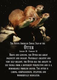 The Native American Sign Of The Otter The Traditional Aquarius Card Ad Native American Zodiac Signs Native American Zodiac Native American Spirit Animals