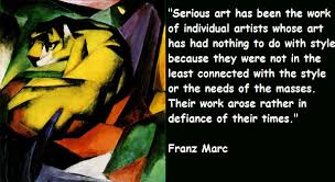 Greatest 10 distinguished quotes by franz marc picture English via Relatably.com