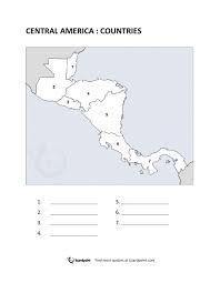 The federal republic of central america (spanish: Central America Worksheet