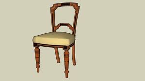 Antique Marquetry Chair 3d Warehouse Illustration 3dmodel Sketchup Chair Antique Antiquechair Furniture Chair Antique Chairs Small Chair