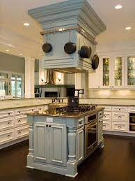 Pot Rack And Island Hood In One Home Kitchens Kitchen Remodel Kitchen Design
