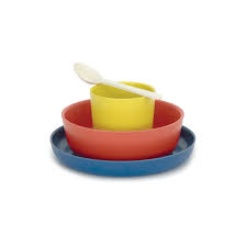 Farbenfrohes Kindergeschirr Set Schadstofffrei Von Biobu Kinder Geschirr Kindergeschirr Geschirr