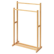 Ragrund Towel Stand With 2 Rails Bamboo Ikea Ikea Ikea Towels Towel