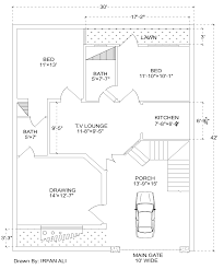 6 Marla House Plan 30 X42 House Map House Map House Plans My House Plans