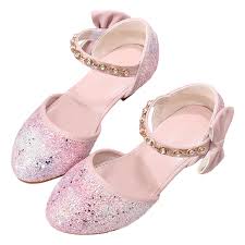 Girls Heels Dress Shoes Flower Girl Wedding Party Princess Shoes for  Toddler Little Kid Big Kid Fashion Bow Princess Shoes