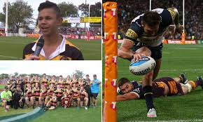 George burgess for souths (2014). Under 16 Rugby League Team Copy Last Minute 2015 Nrl Grand Final Try By North Queensland Cowboys To Win Championship Daily Mail Online