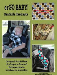 Items Similar To Ergo Baby Bendable Baby Toddler Headrest Carseat Pillow And Cover In Blue Brown Dots On White Neck Support Pillow Car Seat Pillow Car Seats