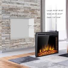 The emerson grand electric fireplace is a stately option from real flame and includes quality features like a hardwood veneer mantel and a heater capable of producing up to 5,000 btu. Freestanding Recessed Built In Fireplace Electric Heater Led Multi Color Flame W Logs Sunlei 39 Electric Fireplace Insert 750w 1500w Brick Panel Black Touch Screen Remote Control Timer Stoves Fireplaces Fireplaces Malibukohsamui Com