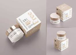 Download Free Cosmetic Glass Jar With Packaging Box Mockup Psd Box Mockup Glass Jars Box Packaging