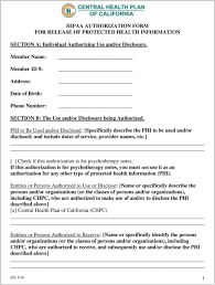 Hipaa Authorization Form For Release Of Protected Health Information Pdf Free Download