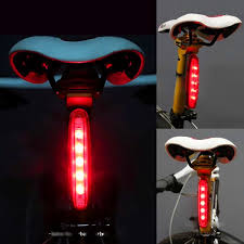 8 Modes 5 Led Bicycle Bike Caution Warning Rear Tail Flashlight Light Lamp Super Bright Red Head Front Lamp Bicycle Accessor Bisiklet Aksesuarlari Led Bisiklet