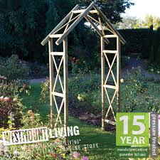 Pressure Treated Rustic Garden Arch Ebay Arch Trellis Garden Arch Garden Archway
