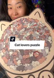 3d Cat Puzzle Wood