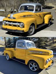 Image result for Chrome Yellow 1950 Ford Truck