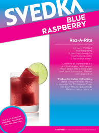 svedka blue raspberry flavored vodka