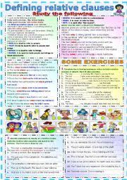 Check spelling or type a new query. English Exercises Defining Relative Clauses