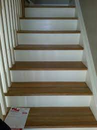 Oak Stairs With White Risers Diy Stairs Stairs Refurbishment White Stair Risers