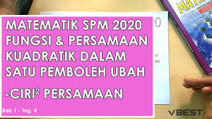 Contoh pemboleh ubah yang boleh dikaji antaranya ialah jantina,umur,kecerdasan,kreativiti dan sebagainya. Bab 1 Matematik Tingkatan 4 Fungsi Persamaan Kuadratik Dalam Satu Pemboleh Ubah Bhg 1 Kssm Youtube
