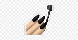 Whether you need a subtle, chic look for the office or. Black Painting Nails Emoji Download Black Nail Polish Emoji Free Transparent Png Clipart Images Download