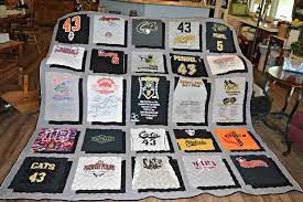 Lay out the shirts in a 5 x 6 fashion that is appealing to the eye and take a picture of it. How To Make A T Shirt Quilt Block Diy Tutorial Rock Creek Diy