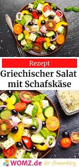 Griechischer Salat Mit Schafskase Und Joghurt Dressing Womz Rezept In 2020 Salat Mit Schafskase Griechischer Salat Griechischer Salat Rezept