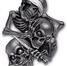 See No Evil Hear No Evil Speak No Evil Skulls Tattoo Skulls Hear No Evil See No Evil Hear No Evil Evil Skull Tattoo Evil Tattoos Skull Decal