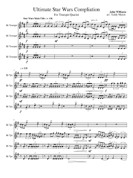 C g f e d (high) c g f e d (high)c g f e f d (low) g g g. Complete Star Wars Collection Bb Trumpet Quartet Pitch Music Music Theory