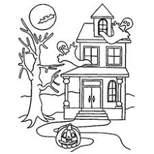 ✿ imágenes a color de casas listos para imprimir y usar en el aula. Top 25 Free Printable Haunted House Coloring Pages Online