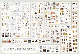 The english horn, electric guitar, electronic organ and the euphonium are musical instruments. 500 Musical Instruments In One Incredible Chart Simplemost