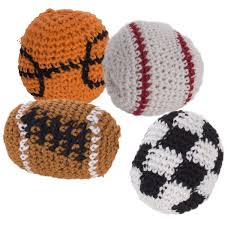 Football Soccer Basketball Baseball Hacky Sack 4pc 1 75 Diam Party Favors Walmart Com Walmart Com
