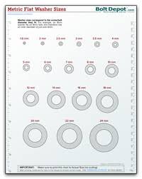 Standard Flat Washer Size Chart Www Bedowntowndaytona Com