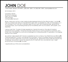 Free Medical Sales Representative Cover Letter Templates Resume Now