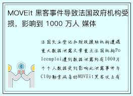 MOVEit 黑客事件导致法国政府机构受损，影响到1000 万人媒体 ...