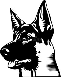Black And White German Shepherd Painting Download German Shepherd Head Stock Illustration Illustration Of Illustration 18923811 Dog Drawing Animal Silhouette Illustration
