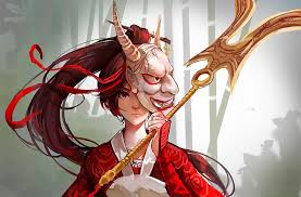 400 x 600 jpeg 57 кб. Female Anime Character Illustration Mask Horns Warrior Girl Hd Wallpaper Wallpaperbetter