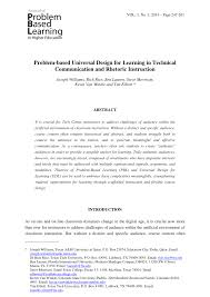 PDF) Problem-based Universal Design for Learning in Technical Communication  and Rhetoric Instruction