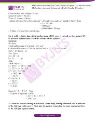 This article will discuss how to find the total surface area and lateral to calculate the surface area of a cylinder, you need to find the base area (b) and curved surface area (csa). Rd Sharma Solutions For Class 8 Chapter 22 Mensuration Iii Surface Area And Volume Of A Right Circular Cylinder Download Free Pdf