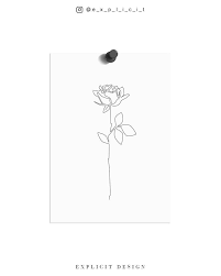 Rose Tekeningposter Abstracte Minimalistische Kunst Dunne Witte Rozenprint Minimalistischeachtergrond Minim Rose Drawing White Rose Tattoos Rose Line Art