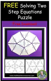 A Solving Equations Puzzle Free To Download Solving Two Step Equations Puzzle Activity Ma Two Step Equations Solving Equations Solving Equations Activity