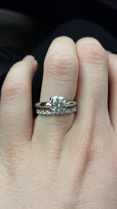 Show Me Your Wedding Band With Tiffany Style Solitaire E Ring Weddingbee Page 2 Tiffany Style Engagement Ring Big Wedding Rings Wedding Ring Sets