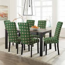 Hotkei Pack Of 6 Green Geometric Print