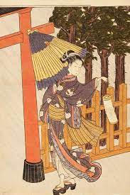suzuki harunobu japanese art fine art print visiting the shrine in 2021 japanese art anime wall art classical art
