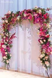 Contemporary Wedding With Fuchsia Flowers Elegantwedding Ca Wedding Arch Flowers Pink Wedding Flowers Bright Pink Wedding