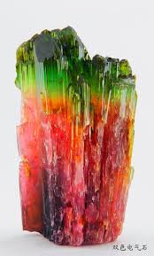 Watermelon Tourmaline In Natural Crystal Form From Shanghai Mineral Show Looks Like Rasta Rock Minerals And Gemstones Crystals Minerals Rocks And Gems