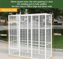 Large Wrought Iron Bird Cage with Stand: Premium Aviary for ...