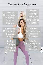 Weekly Workout For Beginners Easy Workouts For Beginners Workout Plan For Beginners Workout For Beginners