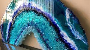 5 out of 5 stars. Foil And Epoxy Resin Freeform Geode Complete With Textured Edge And Faux Gemstone Middle Youtube